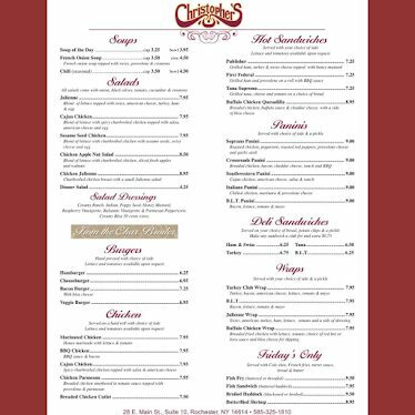 Christopher's Restaurant & Custom Catering — Restaurant Food And Dining Photo