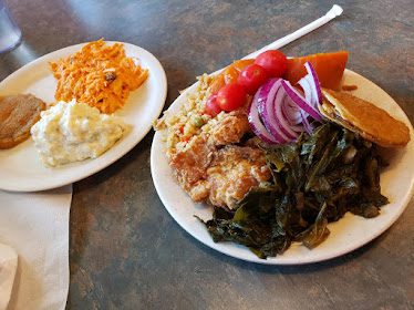 Fried Tomato Buffet — Restaurant Food And Dining Photo