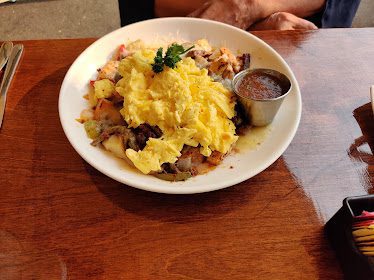 Roosters Breakfast and Mimosas