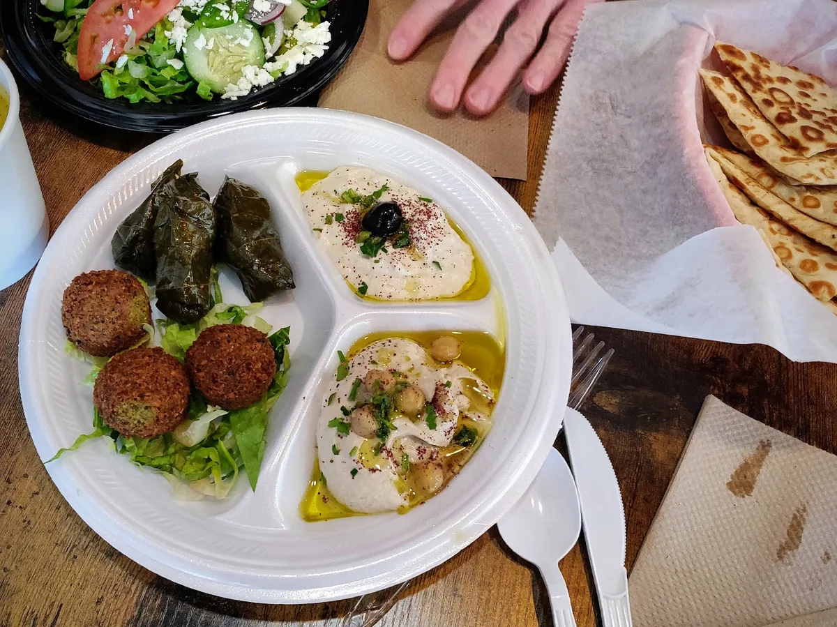 Hummus and Pita: Restaurant Photograph