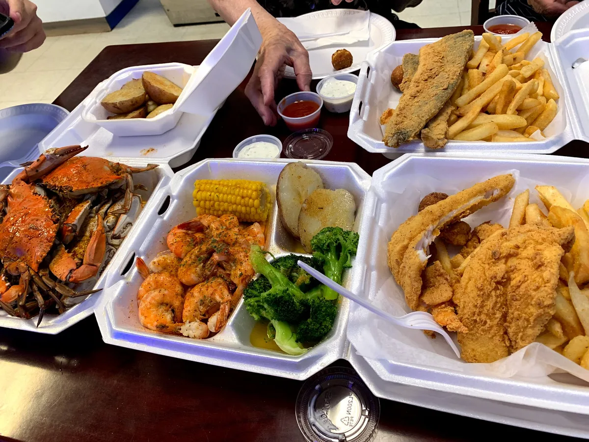 Cajun Seafood: Restaurant Food And Dining Photo
